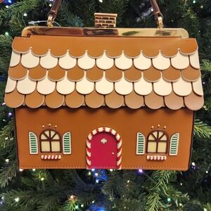 Kate Spade Gold and Brown Clutch